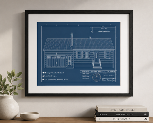 Matted Architectural Drawing