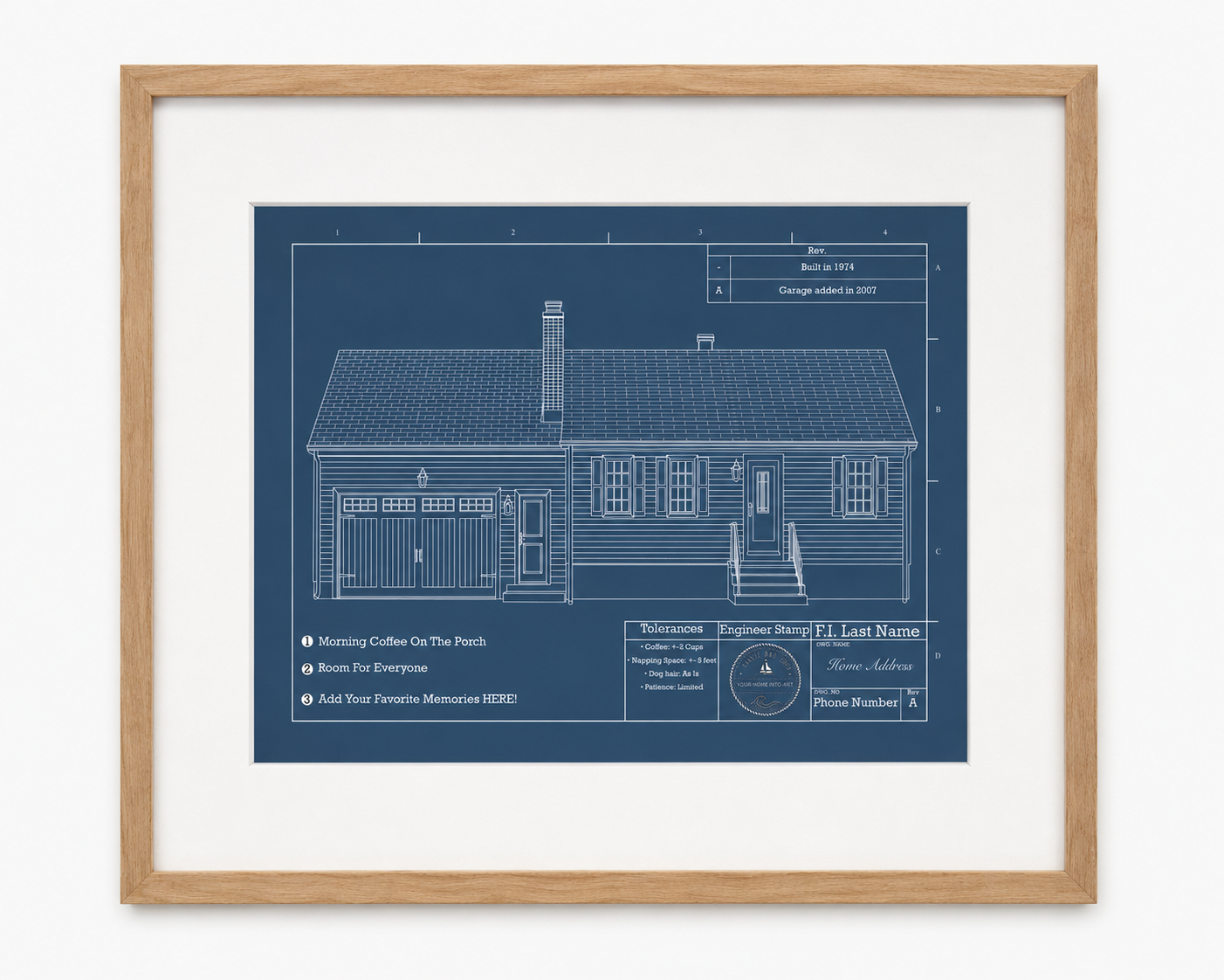 Matted Architectural Drawing