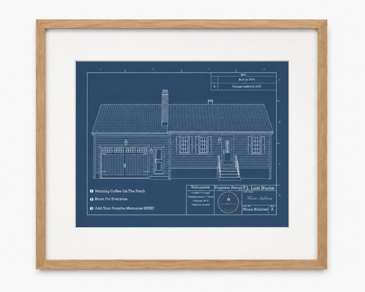 Matted Architectural Drawing